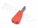 Banaanstekker/banaanplug stackable 4mm rood